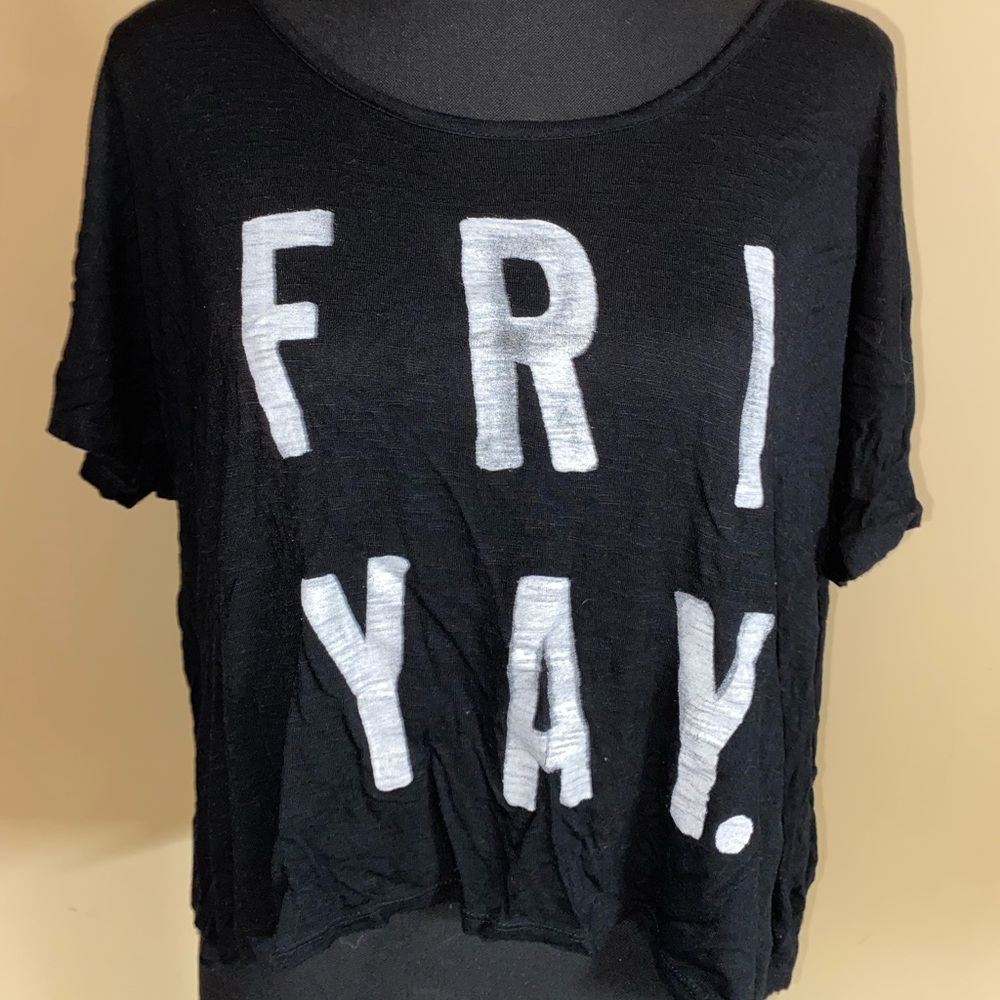 Black Bethany Mota crop top
